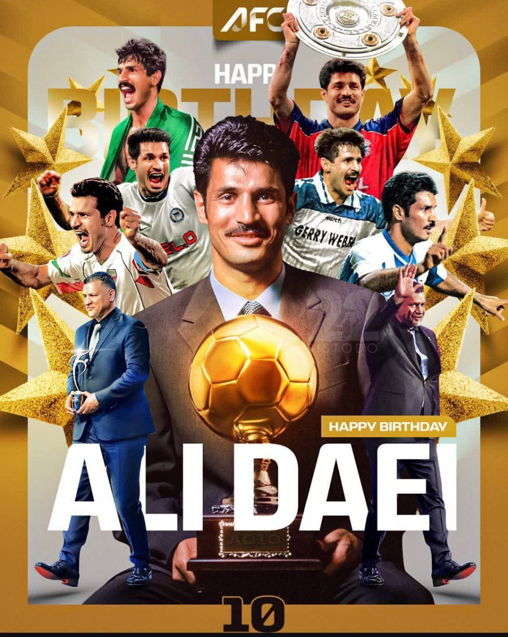 AFC تولد علی دایی را تبریک گفت