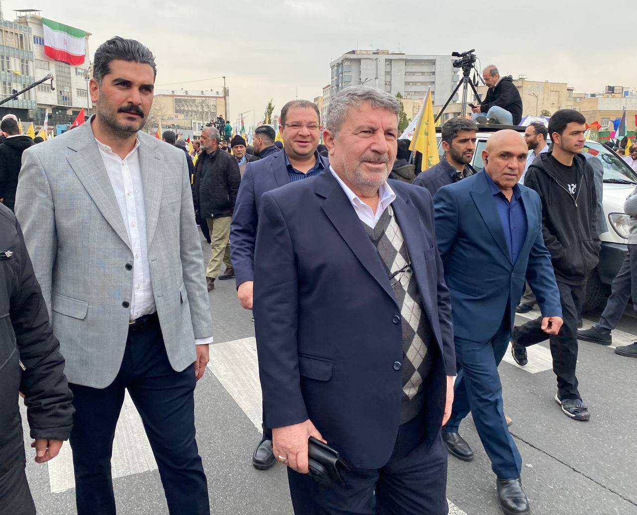 حضور رئیس‌جمهور و اعضای شورای اطلاع‌رسانی دولت در راهپیمایی روز جهانی قدس