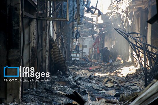 تخریب تاریخ در نا آرامی اخیر/ ۳ سرای قاجاری بازار تاریخی رشت نابود شدند