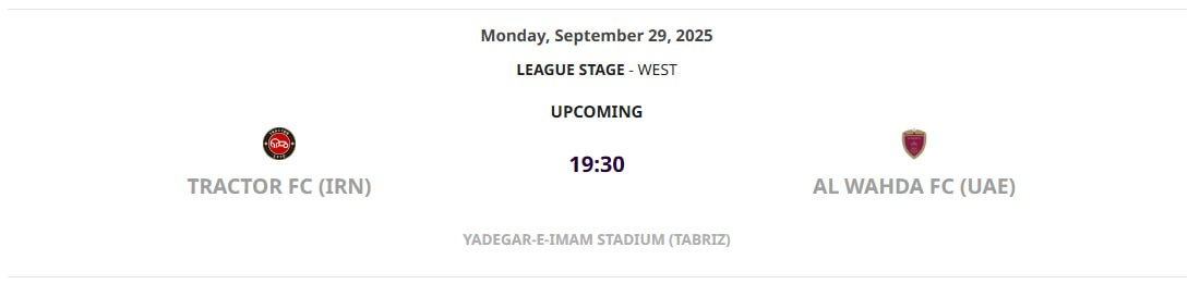 ورزشگاه خانگی استقلال و تراکتور در آسیا مشخص شد/مشهد همچنان دور از میزبانی