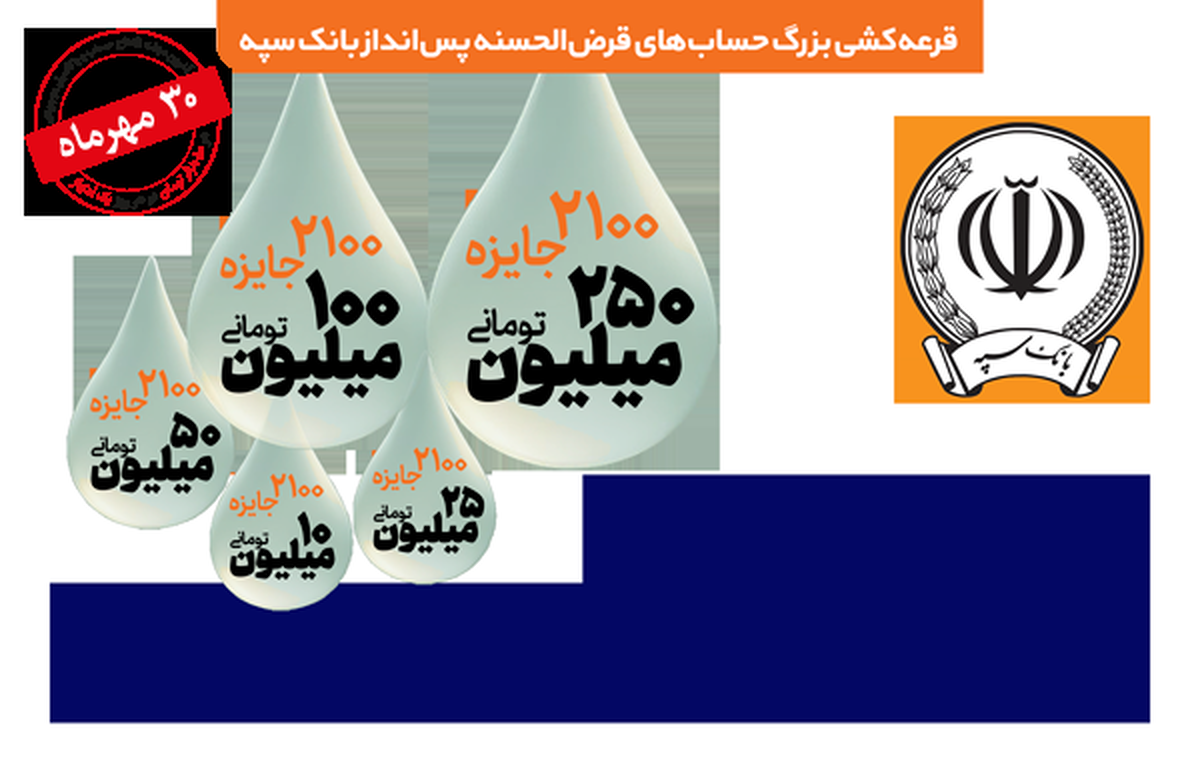 چهل و پنجمین جشنواره قرعه کشی بزرگ حساب های قرض الحسنه پس انداز بانک سپه