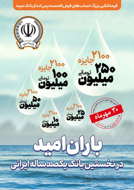 چهل و پنجمین جشنواره قرعه کشی بزرگ حساب های قرض الحسنه پس انداز بانک سپه چهل و پنجمین جشنواره قرعه کشی بزرگ حساب های قرض الحسنه پس انداز بانک سپه