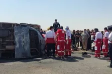 ۱۵ مصدوم و فوتی در سانحه رانندگی حامل زائران ایرانی در عراق