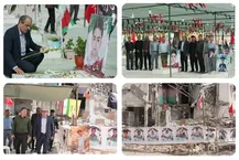 تجدید میثاق مدیرکل امور مالیاتی هرمزگان با شهدای مدرسه شجره طیبه میناب