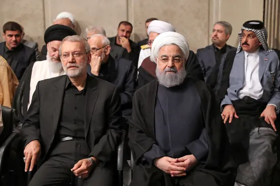 حضور حسن روحانی در مراسم بزرگداشت رئیس جمهور