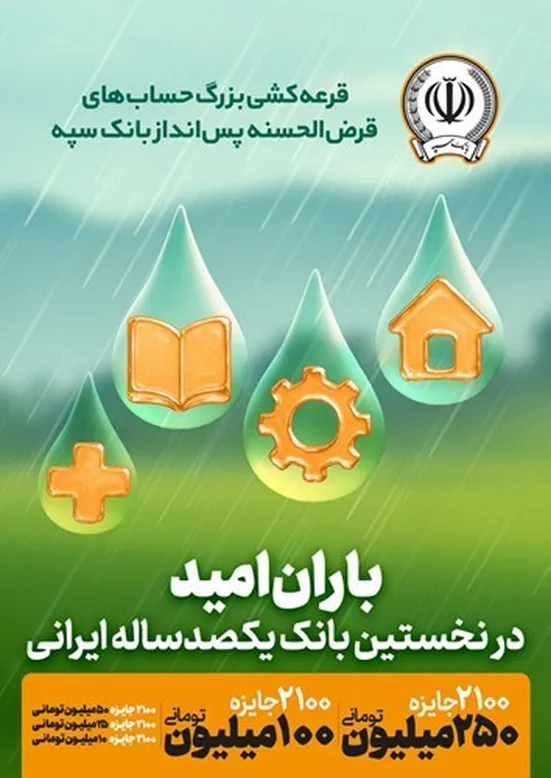 جوایز چهل و پنجمین قرعه&zwnj;کشی بزرگ حساب&zwnj;های قرض&zwnj;الحسنه پس انداز بانک سپه اعلام شد