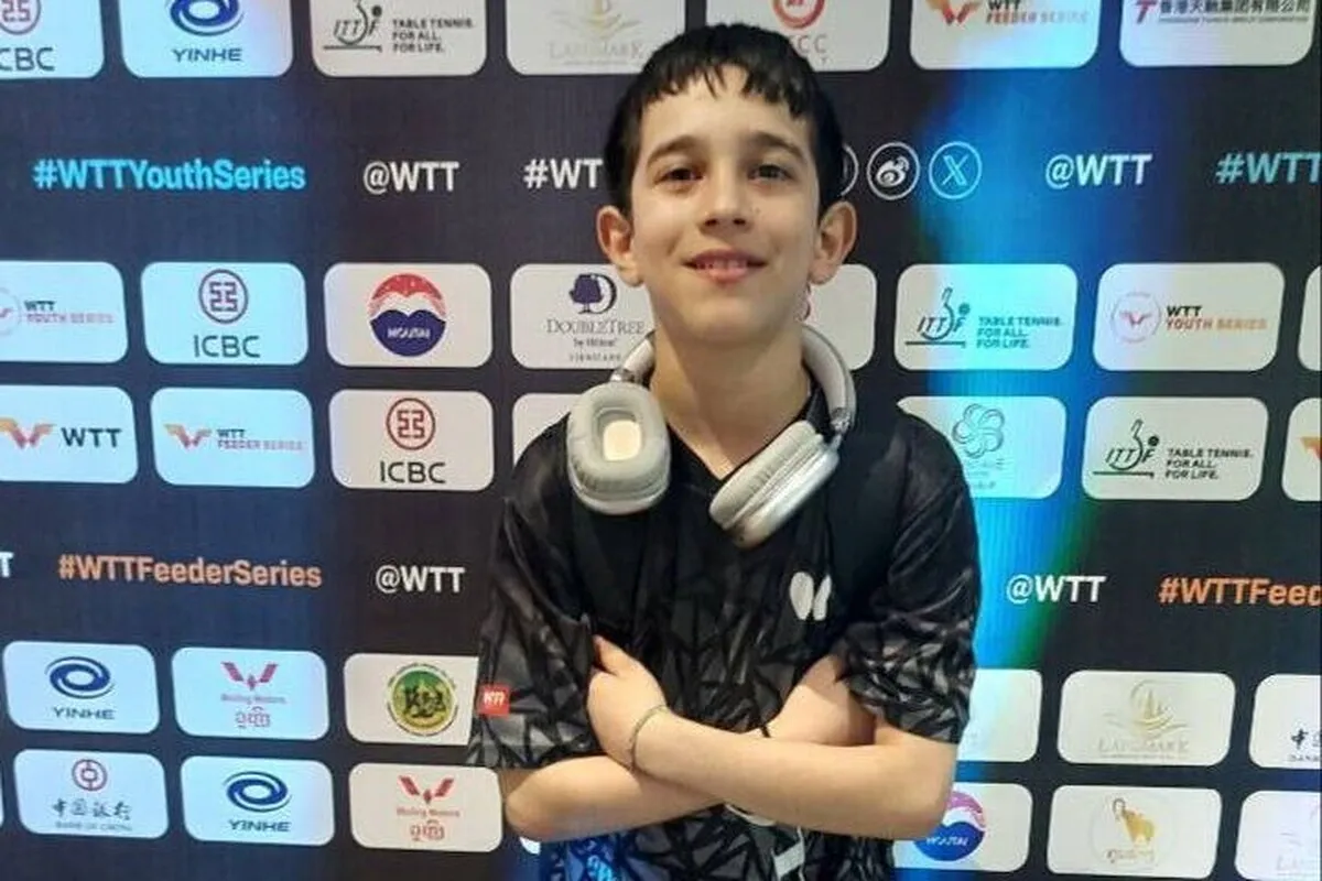 نابغه جدید پینگ‌پنگ ایران قهرمان آسیا شد