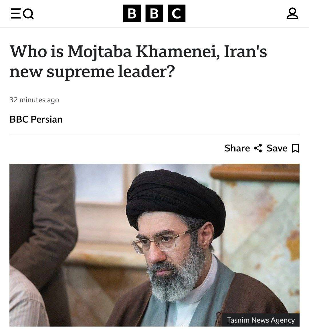 واکنش رسانههای داخلی و خارجی به رهبری آیتالله مجتبی خامنهای واکنش رسانههای داخلی و خارجی به رهبری آیتالله مجتبی خامنهای