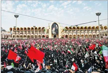 سوگواری رهبر شهید در مصلای تهران آمیخته با شعارهای انتقام بود