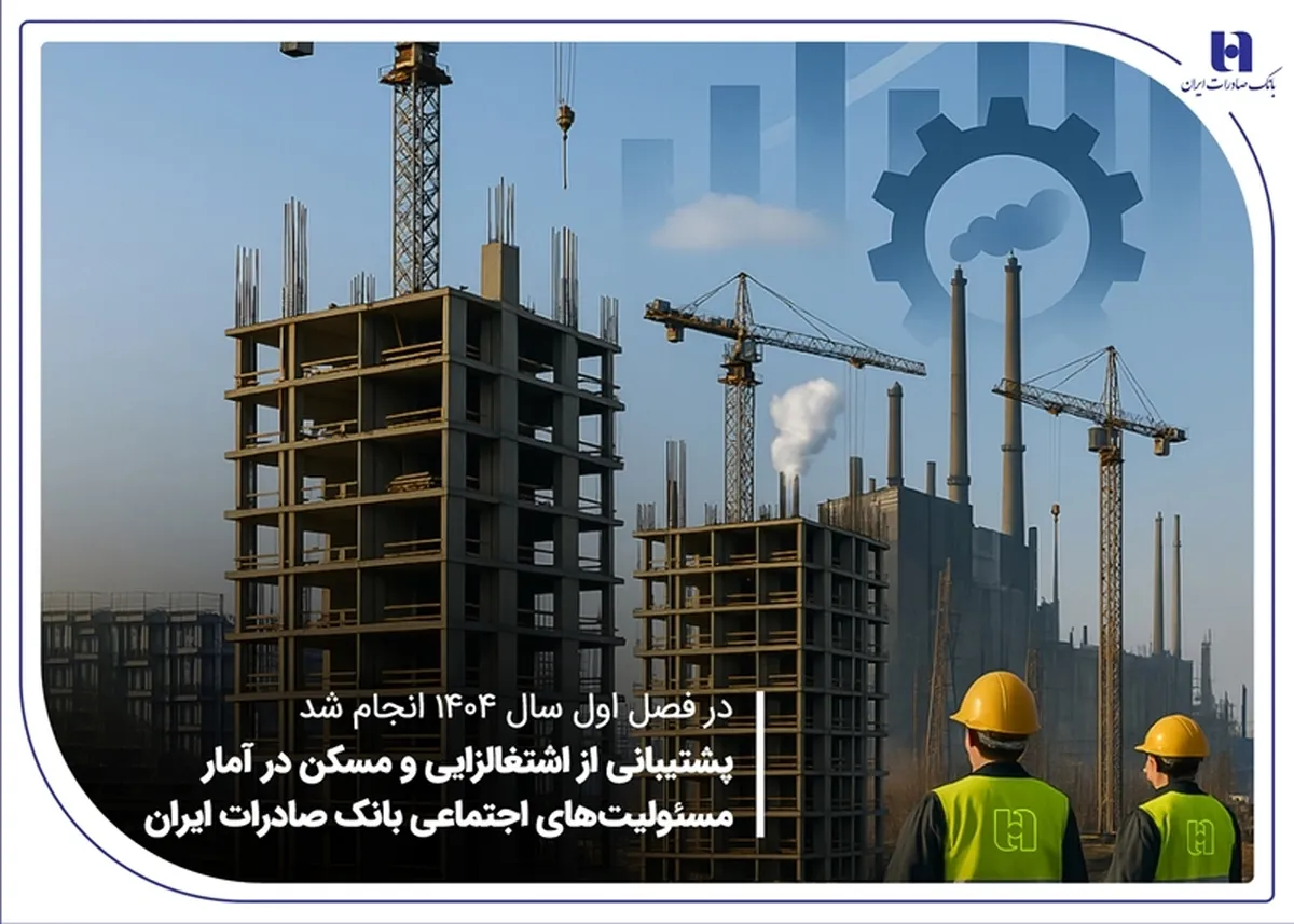 پشتیبانی از اشتغال‌زایی و مسکن در آمار مسئولیت‌های اجتماعی بانک صادرات ایران