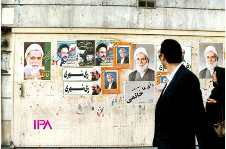 تبلیغات در انتخابات سال 76 همراه با تصویر ری شهری
