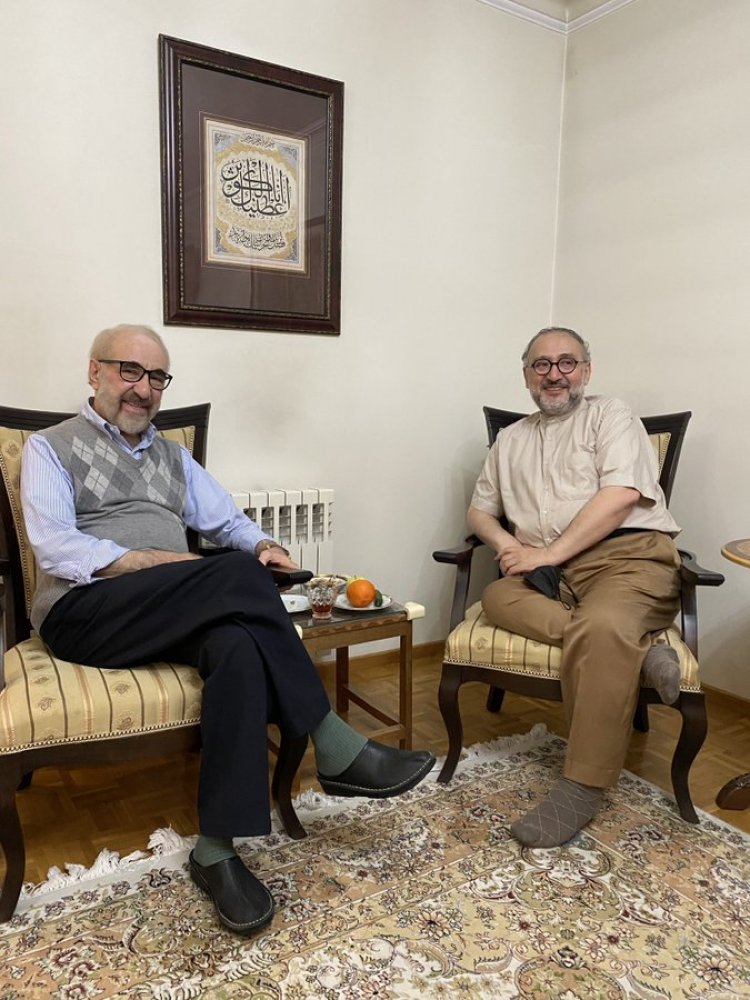 محمد علی ابطحی رئیس دفتر دولت اصلاحات در عید دیدنی نوروزی در کنار سید محمد خاتمی