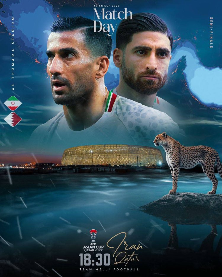 پوستر فدراسیون فوتبال ایران برای بازی امروز مقابل قطر