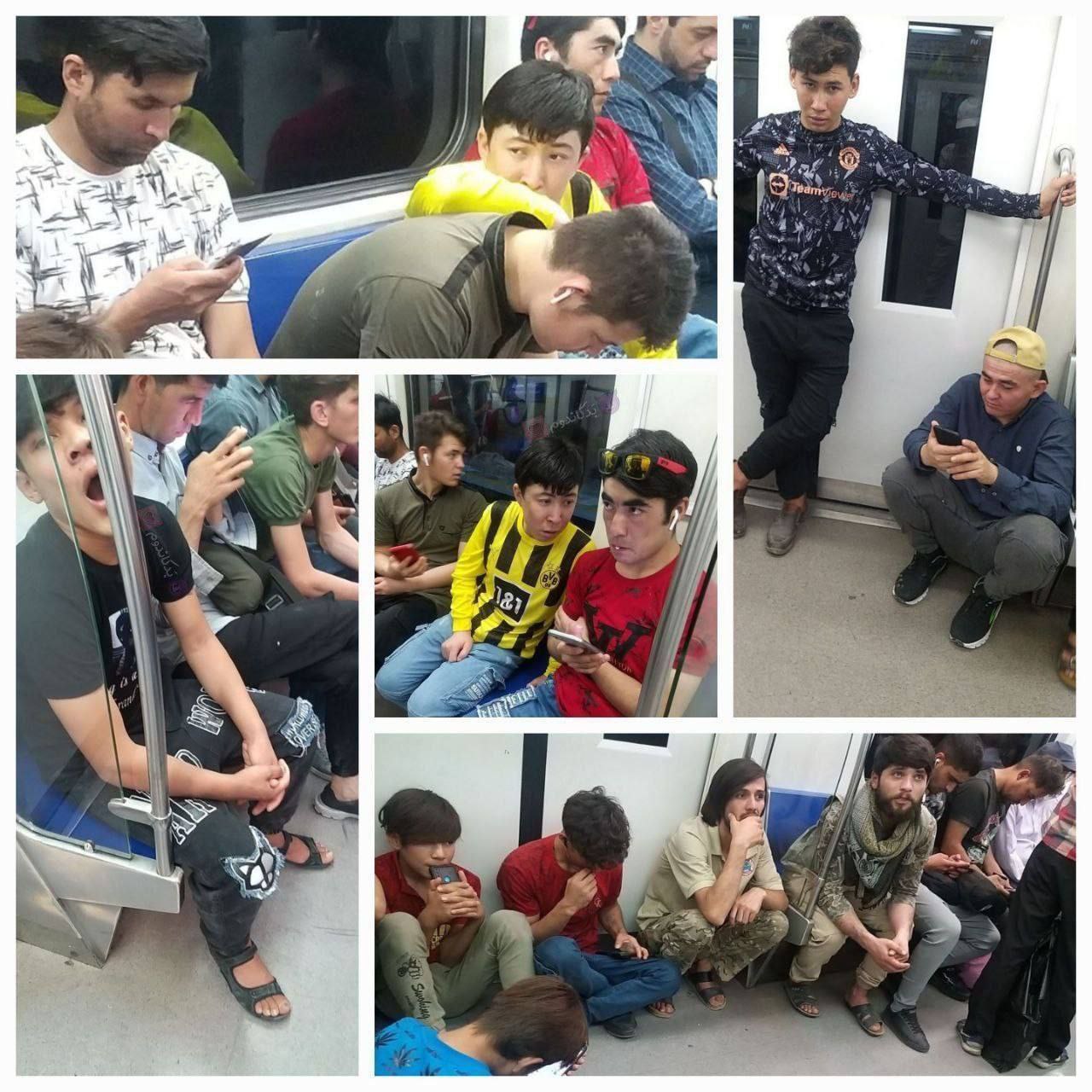 حضور پرتعداد مهاجرین افغانستانی در متروهای پایتخت!